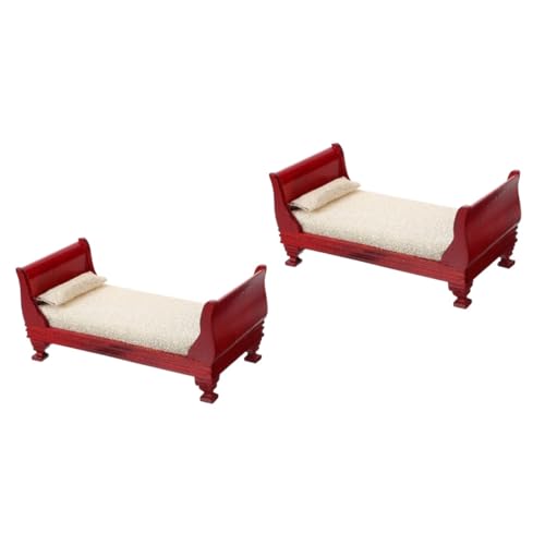 BESPORTBLE 2 Stck. Maßstab Robustes Mini Single Bed für DIY Modellbau und Puppenmöbel Dekoration BESPORTBLE 2 Stck. Maßstab Robustes Mini Single Bed für DIY Modellbau und Puppenmöbel Dekoration von BESPORTBLE