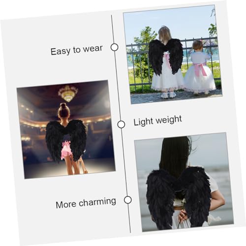 BESPORTBLE 2 Stck. Teiliges Großes Engelsflügel aus Schwarzem Federkostüm Leichte Weiche Cosplay Requisiten für Damen für Kostümpartys Karneval Bühnenauftritte und Festliche Verkleidungen BESPORTBLE 2 Stck. Teiliges Großes Engelsflügel aus Schwarzem Federkostüm Leichte Weiche Cosplay Requisiten für Damen für Kostümpartys Karneval Bühnenauftritte und Festliche Verkleidungen von BESPORTBLE