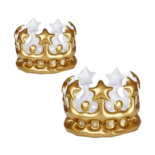 BESPORTBLE 2 Stück Aufblasbare Kindergeburtstagskrone Teiliges Goldene Partyhüte Leichtes PVC Kopfschmuck für Foto Requisiten und Partydekoration BESPORTBLE 2 Stück Aufblasbare Kindergeburtstagskrone Teiliges Goldene Partyhüte Leichtes PVC Kopfschmuck für Foto Requisiten und Partydekoration von BESPORTBLE
