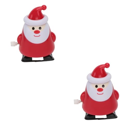 BESPORTBLE 2 Stück Aufziehspielzeug Weihnachtsmann Lernspielzeug mit Batteriefrei Lustiges Cartoon Design Sicher und Handlich für Familien zur Weihnachtszeit von BESPORTBLE
