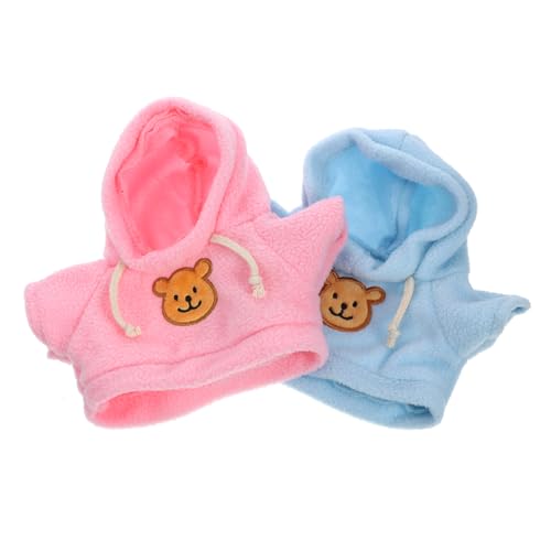 BESPORTBLE 2 Stück Bärenkostüm für Plüschtiere Süße Bekleidung für Stoffbären für Puppen und Kuscheltiere Rosa und Blauer Hoodie BESPORTBLE 2 Stück Bärenkostüm für Plüschtiere Süße Bekleidung für Stoffbären für Puppen und Kuscheltiere Rosa und Blauer Hoodie von BESPORTBLE