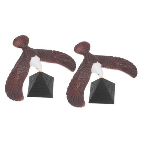 BESPORTBLE 2 Stück Balancierender Adler mit Pyramidenständern Schwerkraft Balancing Bird Toy für Erwachsene Lernspielzeug Balance und Kognitiver Entwicklung Nostalgisches Jahre Desktop von BESPORTBLE