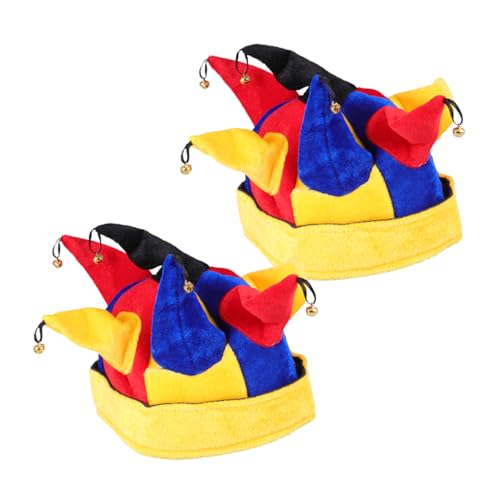 BESPORTBLE 2 Stück Clown Hut mit Glocken Lustige Kostüm Kopfbedeckung für Karneval Fasching Halloween und Cosplay Bequeme und Dekorative Clowns Mütze für Unvergessliche Partymomente BESPORTBLE 2 Stück Clown Hut mit Glocken Lustige Kostüm Kopfbedeckung für Karneval Fasching Halloween und Cosplay Bequeme und Dekorative Clowns Mütze für Unvergessliche Partymomente von BESPORTBLE
