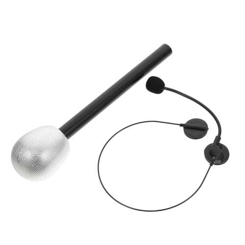 BESPORTBLE 2 Stück Cosplay Mikrofon Headset Schwarzes Fake Mikrofon für Erwachsene für Kostümpartys Bühnenauftritte und Halloween Verkleidungen von BESPORTBLE