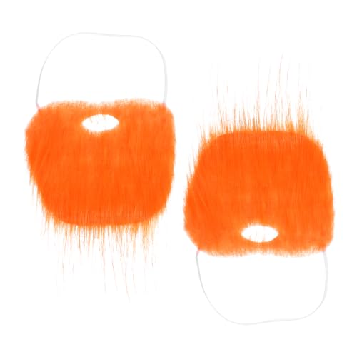 BESPORTBLE 2 Stück Cosplay -Requisite Fake Beard Fake Schnurrbart faschingsaccessoires Fasching Schnurrbart Cosplay-Bart gefälscht Falscher Bart für Männer Halloween Bart Flanell Orange BESPORTBLE 2 Stück Cosplay -Requisite Fake Beard Fake Schnurrbart faschingsaccessoires Fasching Schnurrbart Cosplay-Bart gefälscht Falscher Bart für Männer Halloween Bart Flanell Orange von BESPORTBLE