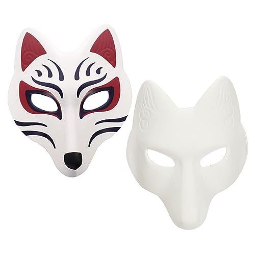 BESPORTBLE 2 Stück DIY Fuchs Maske aus Leichtem Material Unbemalt und Sicher für Halloween und Maskenball Handliche Blanko Masken zum Basteln und Cosplay für Erwachsene und Jugendliche BESPORTBLE 2 Stück DIY Fuchs Maske aus Leichtem Material Unbemalt und Sicher für Halloween und Maskenball Handliche Blanko Masken zum Basteln und Cosplay für Erwachsene und Jugendliche von BESPORTBLE