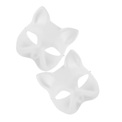 BESPORTBLE 2 Stück DIY Katzenmaske Umweltfreundlichem Papier Leere Maske Bemalen für Cosplay Maskerade und Halloween für Kreative Bastelprojekte und Kostümpartys BESPORTBLE 2 Stück DIY Katzenmaske Umweltfreundlichem Papier Leere Maske Bemalen für Cosplay Maskerade und Halloween für Kreative Bastelprojekte und Kostümpartys von BESPORTBLE