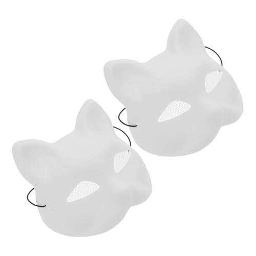 BESPORTBLE 2 Stück DIY Weiße Katzenmasken aus Atmungsaktivem Netzstoff Blanko Katzen Gesichtsmasken zum Bemalen und Dekorieren für Karneval Cosplay Halloween Party Maskenball BESPORTBLE 2 Stück DIY Weiße Katzenmasken aus Atmungsaktivem Netzstoff Blanko Katzen Gesichtsmasken zum Bemalen und Dekorieren für Karneval Cosplay Halloween Party Maskenball von BESPORTBLE