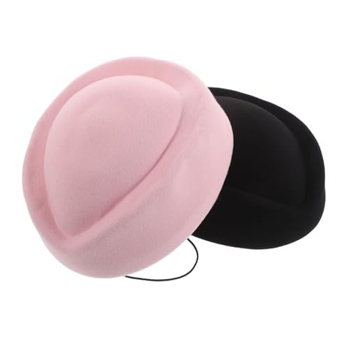 BESPORTBLE 2 Stück Damen Stewardess Hut aus Imitat-wollfilz Retro Stewardessenhüte Mütze Vielseitiger Dress-up Party Hut für Halloween Bühnenauftritte und Band Robust und Professionell BESPORTBLE 2 Stück Damen Stewardess Hut aus Imitat-wollfilz Retro Stewardessenhüte Mütze Vielseitiger Dress-up Party Hut für Halloween Bühnenauftritte und Band Robust und Professionell von BESPORTBLE