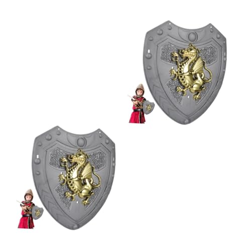 BESPORTBLE 2 Stück Drachenschild aus Robustem Strapazierfähiger Kostüm Prop für Fasching Rollenspiel und Party Unisex Einheitsgröße Sicherer Piraten und Ritter Schild für Jungen und Mädchen von BESPORTBLE