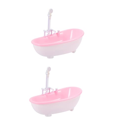 BESPORTBLE 2 Stück Elektrische Spritzbadewanne mit Wasserzerstäuber Interaktives Badespielzeug für Kleinkinder Pinke Puppenbadewanne für Kreatives und Motorische Fähigkeiten von BESPORTBLE