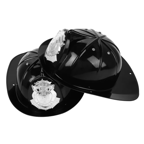 BESPORTBLE 2 Stück Feuerwehrmann Kostüm Feuerwehrhelm aus Kunststoff Realistisches Design Leicht und Bequem für Rollenspiele Partys und Geburtstage Sichere Materialien Robust und von BESPORTBLE