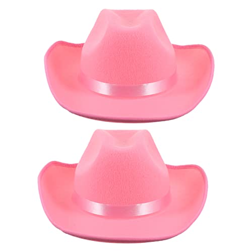 BESPORTBLE 2 Stück Filzhut Party Cosplay Rand Kappe Kostümzubehör Westernhut Hüte gefühlt Rosa BESPORTBLE 2 Stück Filzhut Party Cosplay Rand Kappe Kostümzubehör Westernhut Hüte gefühlt Rosa von BESPORTBLE