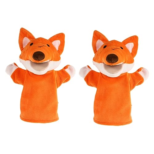 BESPORTBLE 2 Stück Fuchs Handpuppen Plüsch Tiere Handspielzeug zum Geschichtenerzählen Puppen Spiel für Kindergeburtstag und Weihnachten Interaktives Lernspielzeug von BESPORTBLE