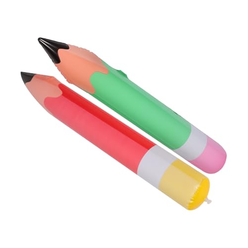 BESPORTBLE 2 Stück Giant Inflatable Pencil PVC Bleistift Dekoration für Klassenzimmer Party Props Rückkehr zur Schule Grün Rot BESPORTBLE 2 Stück Giant Inflatable Pencil PVC Bleistift Dekoration für Klassenzimmer Party Props Rückkehr zur Schule Grün Rot von BESPORTBLE
