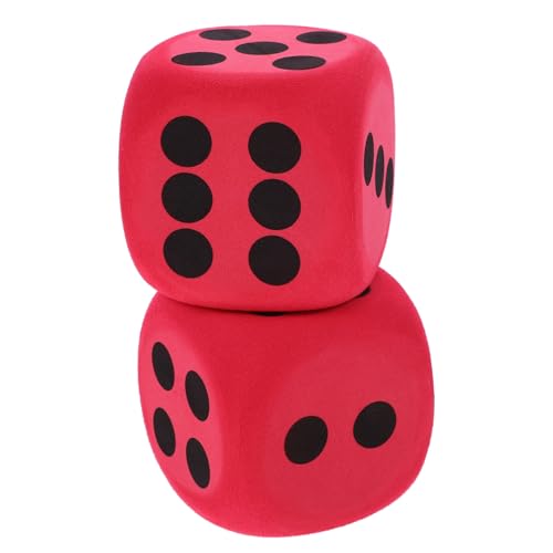 BESPORTBLE 2 Stück Große Eva Würfel Leichte Bunte Spielwürfel mit Abgerundeten Ecken Kindersicheres Lernspielzeug für Outdoor Spiele Party Würfel Spiel Zubehör für Kinderhände von BESPORTBLE