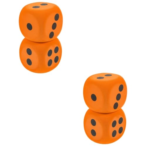 BESPORTBLE 2 Stück Große Schaumstoffwürfel 7-6 cm – Quadratische Punktwürfel Für Klassische Würfelspiele - Lernspielzeug Und Partyzubehör Ideal Für Spieleabende Im Klassenzimmer Orange von BESPORTBLE