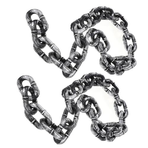 BESPORTBLE 2 Stück Halloween Deko Kunststoffkette Teiliges Fake Eisengitter Requisite Halloween Party Dekoration für und Haunted House von BESPORTBLE