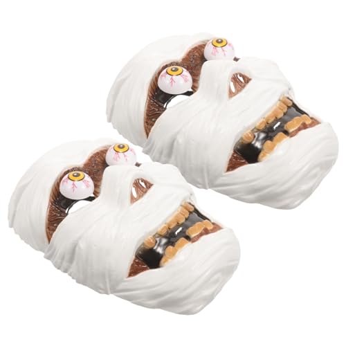 BESPORTBLE 2 Stück Halloween Gruselige Maske aus Leichtem Kunststoff Realistische und Mumienoptik für Cosplay Party Bühnenauftritte und Halloween Festlichkeiten von BESPORTBLE