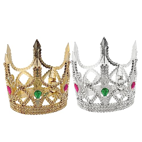 BESPORTBLE 2 Stück Halloween Königskrone aus Stabilem Kunststoff in Silber und Gold Retro Design Einfache Montage Mittelalterliches Party und Kostümzubehör für Herren und Damen für Halloween BESPORTBLE 2 Stück Halloween Königskrone aus Stabilem Kunststoff in Silber und Gold Retro Design Einfache Montage Mittelalterliches Party und Kostümzubehör für Herren und Damen für Halloween von BESPORTBLE