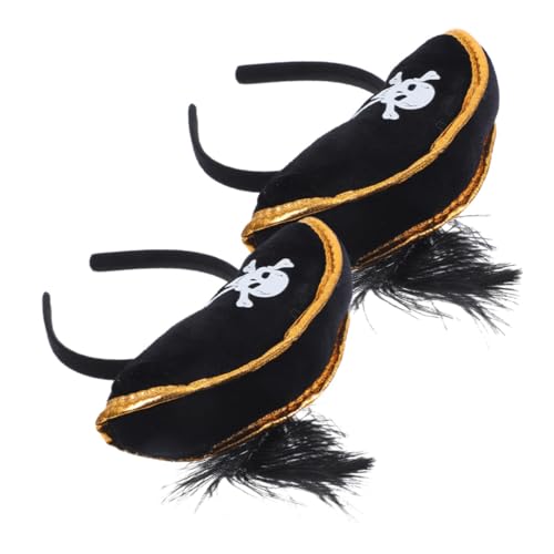 BESPORTBLE 2 Stück Halloween Piratenhut Haarreif Piratenkostüm Zubehör für Karneval Cosplay Party Bühnenauftritt Langlebiges Halloween Haarband mit Totenkopfmotiv für Damen und Herren BESPORTBLE 2 Stück Halloween Piratenhut Haarreif Piratenkostüm Zubehör für Karneval Cosplay Party Bühnenauftritt Langlebiges Halloween Haarband mit Totenkopfmotiv für Damen und Herren von BESPORTBLE