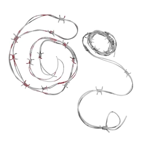 BESPORTBLE 2 Stück Halloween Stacheldraht Requisite Plastiktape für Gruseldekoration und Scherzartikel für Halloween Kostümpartys und Spukhäuser Realistischer Look für Western von BESPORTBLE