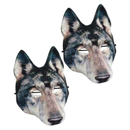 BESPORTBLE 2 Stück Halloween Wolf Maske Halbgesichts Wolfsmaske aus EVA Wiederverwendbar Verstellbar Detailliertes Design für Halloween Karneval Cosplay Party und Maskerade Erwachsene BESPORTBLE 2 Stück Halloween Wolf Maske Halbgesichts Wolfsmaske aus EVA Wiederverwendbar Verstellbar Detailliertes Design für Halloween Karneval Cosplay Party und Maskerade Erwachsene von BESPORTBLE