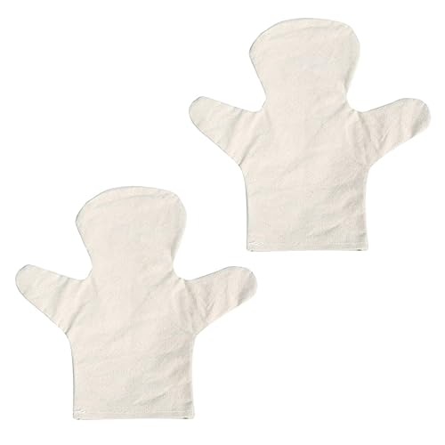 BESPORTBLE 2 Stück Handgefertigtes DIY Fingerpuppen Materialset für Weiße Canvas Handpuppen Kreatives Bastelset für Kindergarten Sichere Stoffmaterialien für Fantasievolles und von BESPORTBLE