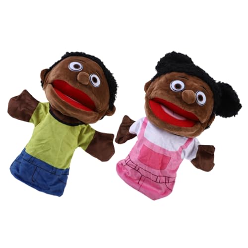 BESPORTBLE 2 Stück Handpuppen Familie Teilig aus Plüsch Weiche Handpuppe und Tochter Interaktives Erzählspielzeug für Bunte Dekorative Figurenspielzeuge Bequem und Leicht zu Reinigen von BESPORTBLE