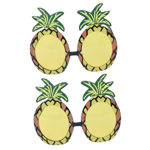 BESPORTBLE 2 Stück Hawaiian Partybrille Ananas Design Partybrille mit Flexiblen Bügeln für Strand Luau Kostüm und Bühnenauftritte Erwachsene und Jugendliche von BESPORTBLE