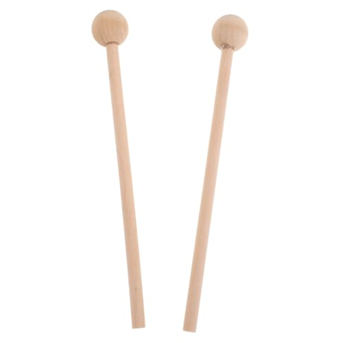 BESPORTBLE 2 Stück Holz Xylophon Schlägel Percussion Sticks Mallets Klöppel Glockenspiel Holzgriff für Orff Musikspielzeug Vorschule von BESPORTBLE