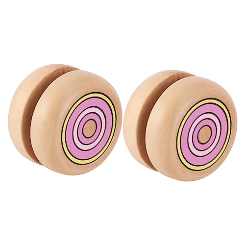 BESPORTBLE 2 Stück Holz Yo Yo Pädagogisches Fingerspielzeug Langlebig Mittelgroß Kindgerecht Fördert Finger und Handgelenksbeweglichkeit Flexibel Einsetzbar für Spaß und Geschicklichkeit von BESPORTBLE