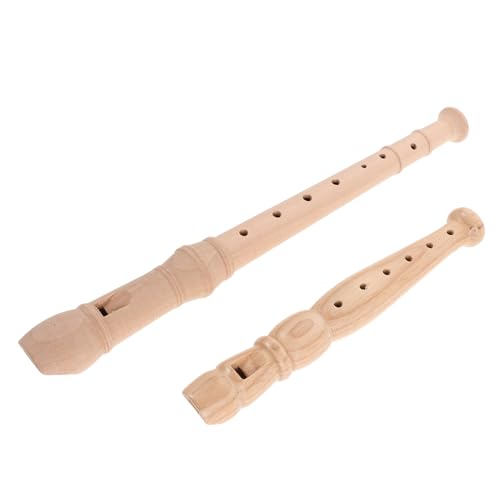 BESPORTBLE 2 Stück Holzblockflöte Sopransopranblockflöte Deutsch Englisch Griffweise Anfänger Musikinstrument Lernspielzeug für Schule Zuhause Erwachsene von BESPORTBLE