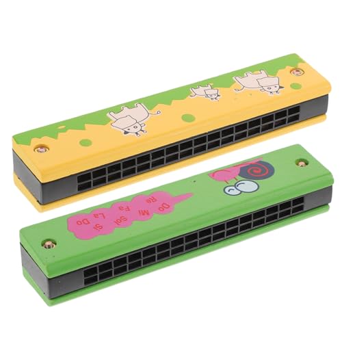 BESPORTBLE 2 Stück Holzmundharmonika Pädagogisches Musikinstrument für Anfänger Handliche Pocket Harmonika mit Spielerischem Cartoon Design Sicher und Komfortabel für Kleine Hände BESPORTBLE 2 Stück Holzmundharmonika Pädagogisches Musikinstrument für Anfänger Handliche Pocket Harmonika mit Spielerischem Cartoon Design Sicher und Komfortabel für Kleine Hände von BESPORTBLE