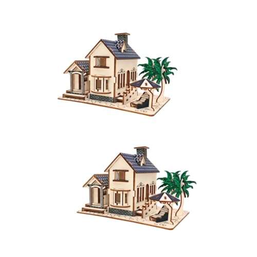 BESPORTBLE 2 Stück Holzpuzzle Beach House Form Lernspielzeug für DIY Bastelset Kreativität und Räumlichem Langlebiges Puzzle zur Raumdekoration BESPORTBLE 2 Stück Holzpuzzle Beach House Form Lernspielzeug für DIY Bastelset Kreativität und Räumlichem Langlebiges Puzzle zur Raumdekoration von BESPORTBLE