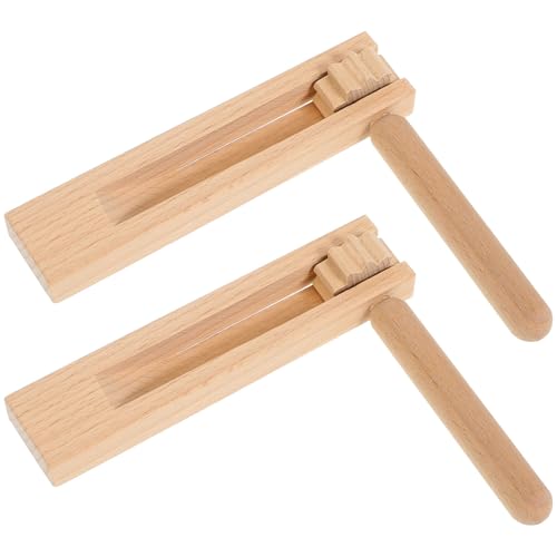 BESPORTBLE 2 Stück Holzratsche Musikinstrumente für Lernspielzeug Hand Auge Koordination und Musikalischem für Drinnen und Draußen von BESPORTBLE