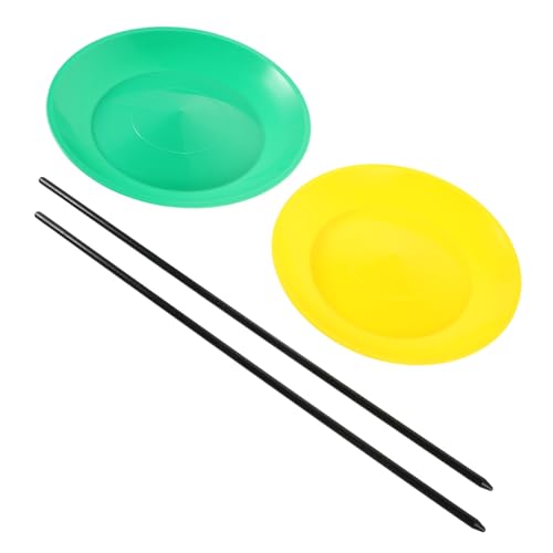 BESPORTBLE 2 Stück Jonglieren von Requisiten Jonglierplatten Jonglierkit Jonglier-Geschicklichkeitsspielspielzeug Jonglierspiel Jonglierstöcke für Erwachsene Kleiner Jonglierstock Plastik von BESPORTBLE
