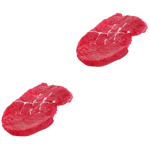 BESPORTBLE 2 Stück Künstliches Steak Deko Modell Realistische Simulation Fotografie Requisite Wiederverwendbar Kompakt für Restaurant Küche Party von BESPORTBLE