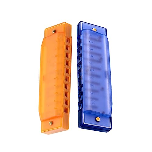 BESPORTBLE 2 Stück Kunststoff Mundharmonika Blau Orange Kindgerechtes Musikinstrument für Anfänger Pädagogisch Robust und Kompakt für Musikalische Früherziehung BESPORTBLE 2 Stück Kunststoff Mundharmonika Blau Orange Kindgerechtes Musikinstrument für Anfänger Pädagogisch Robust und Kompakt für Musikalische Früherziehung von BESPORTBLE