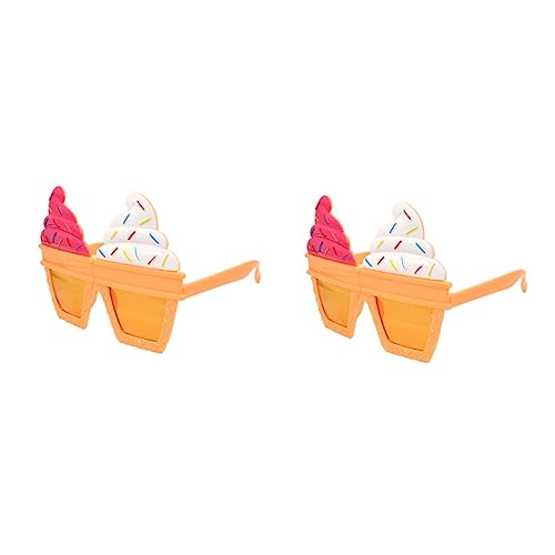 BESPORTBLE 2 Stück Lustige Novelty Sonnenbrille Eiscreme Design Party Kostümaccessoire Flexible Brille für Erwachsene und Fotorequisite von BESPORTBLE