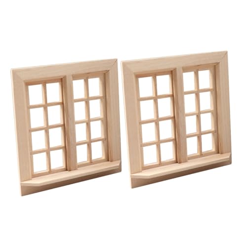 BESPORTBLE 2 Stück Maßstab Holz Fensterrahmen Modelle für DIY Dekorationen Sammelobjekte und Kreative Themengestaltung von BESPORTBLE