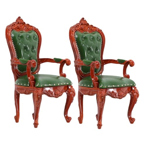 BESPORTBLE 2 Stück Maßstab Holz Sessel Retro Wohnzimmer Stuhl für Puppenhaus Dekoration Sammler und Bastler von BESPORTBLE