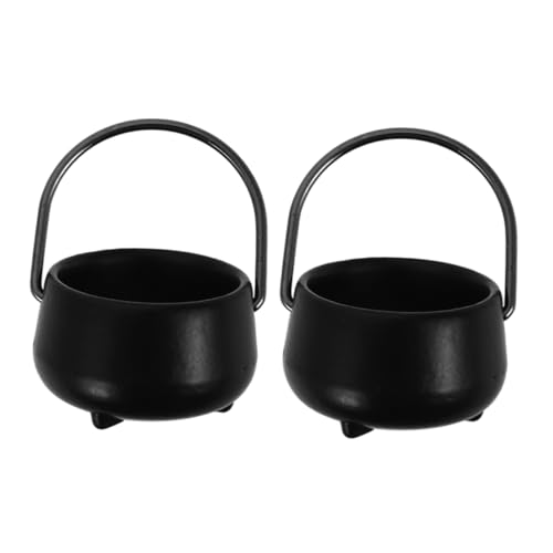 BESPORTBLE 2 Stück Maßstab Schwarzer Hängetopf für Halloween Deko Ergänzung für Mini Küche und Outdoor Szenerien BESPORTBLE 2 Stück Maßstab Schwarzer Hängetopf für Halloween Deko Ergänzung für Mini Küche und Outdoor Szenerien von BESPORTBLE