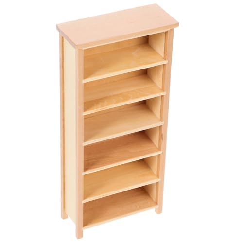 BESPORTBLE 2 Stück Mini Bücherregal für Puppenhaus Holzregal Modell zur Dekoration und Aufbewahrung für Miniatur Wohnräume Schickes und Kreatives Design Natürlichem Farbton von BESPORTBLE