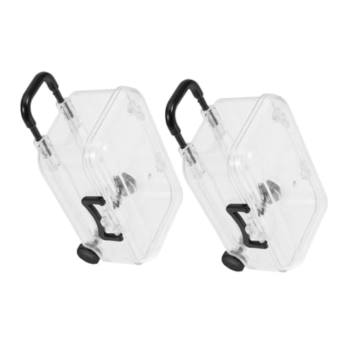 BESPORTBLE 2 Stück Mini Koffer für Puppenhaus Zubehör Halbtransparent Platzsparend Miniatur Aufbewahrungssystem für Perfektes für Kreatives Rollenspiel BESPORTBLE 2 Stück Mini Koffer für Puppenhaus Zubehör Halbtransparent Platzsparend Miniatur Aufbewahrungssystem für Perfektes für Kreatives Rollenspiel von BESPORTBLE