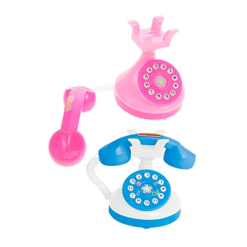 BESPORTBLE 2 Stück Mini Telefon Spieltelefon Handy Telefon Altmodisches Telefon Spieltelefon Lernspielzeug Rollenspiel Handy Für Kunststoff von BESPORTBLE