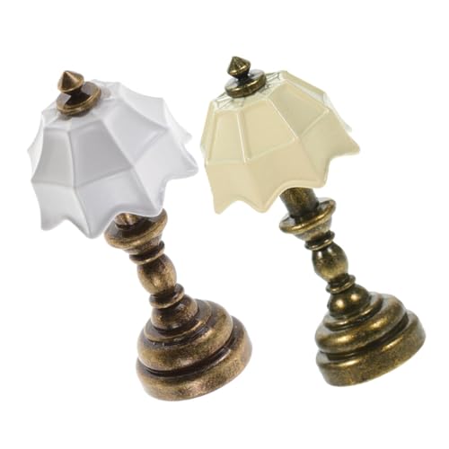 BESPORTBLE 2stücke Miniatur-tischlampe Modell Für Puppenhaus Dekoratives Mini Schreibtischlicht Kreatives Miniatur-nachtlicht Micro Landschaftslicht Modell von BESPORTBLE