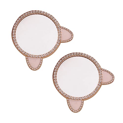 BESPORTBLE 2 Stück Miniatur Deko Make Up Spiegel aus Handgefertigt Realistisch für Puppenhaus und DIY Bastelprojekte Langlebig Kompakt Geeignet als Puppenhaus Zubehör und Fotorequisite von BESPORTBLE