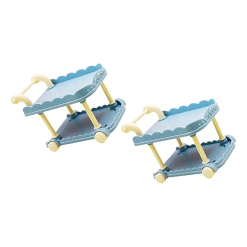 BESPORTBLE 2 Stück Miniatur Dining Car Modelle Realistische Miniatur Spielzeugküche für Dekorative Modelle für Puppenhäuser und Kreative Bastelprojekte von BESPORTBLE