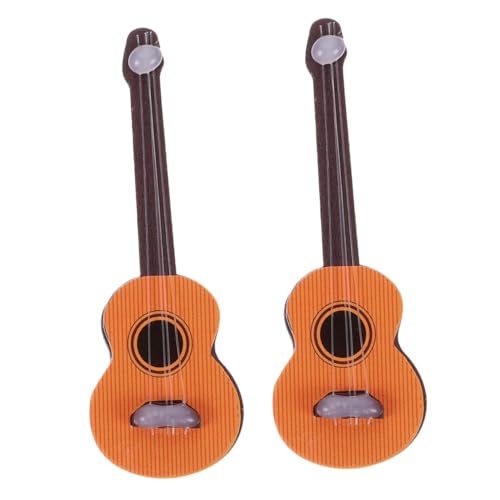 BESPORTBLE 2 Stück Miniatur Gitarre Modelle für Puppenhaus Vintage Holzdesign Realistische Dekoration für Fotografie und Mini Musikzimmer für Kreative Szenen BESPORTBLE 2 Stück Miniatur Gitarre Modelle für Puppenhaus Vintage Holzdesign Realistische Dekoration für Fotografie und Mini Musikzimmer für Kreative Szenen von BESPORTBLE